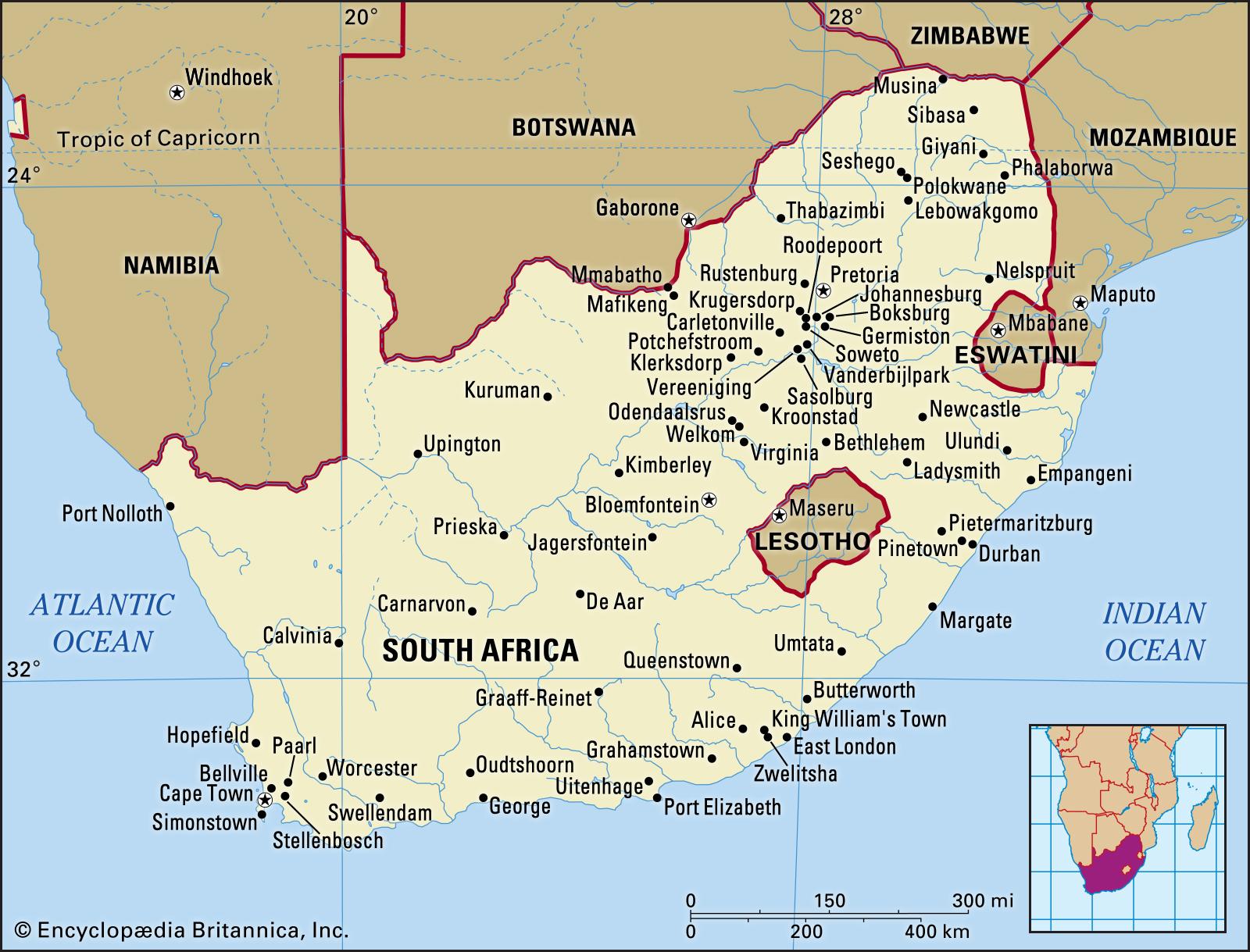 South African Map Images